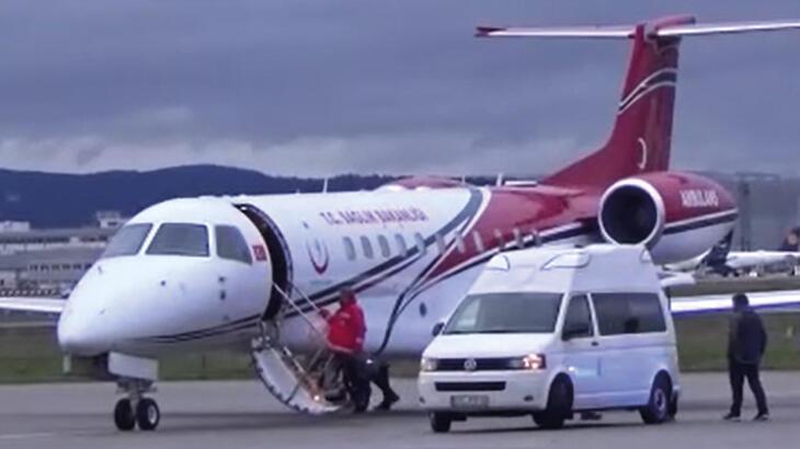 Türk hastalar Almanya’dan Türkiye’ye ambulans uçakla nakledildi