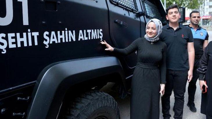 Şehit polisin adı verilen zırhlı araç evine getirildi! Duygu dolu anlar