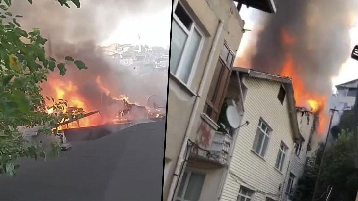 Beykoz’da bina alev alev yandı