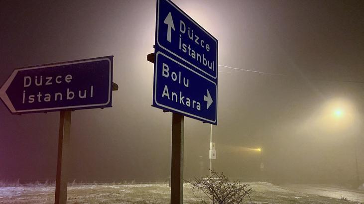 Bolu Dağı’nda kar yağışı başladı